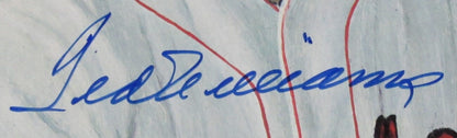 Ted Williams Red Sox Signed 12X18 Lithograph W/