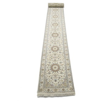 Palatial Indo-Nain Oriental Runner Rug Floral