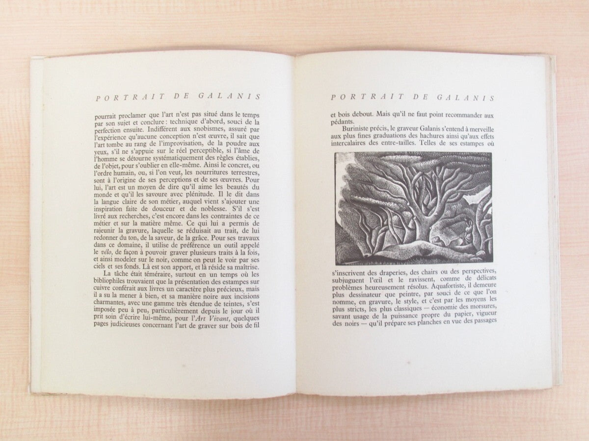 Andre Beucler "Portrait De D. Galanis" 1954 Limited Edition With Original Print