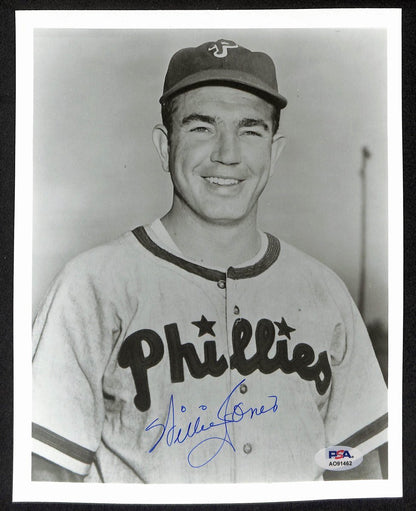 Willie Jones Signed/Autographed 8X10 Photo Philadelphia Phillies Jsa 195444