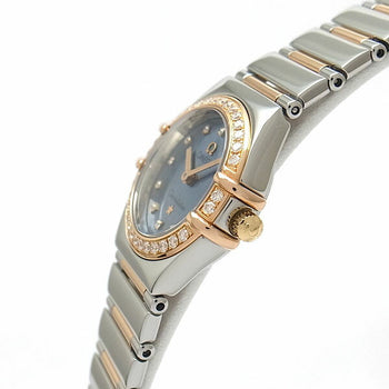Omega Constellation 1357.77 Blue Case Size 22Mm Ladies Used Watch #21011