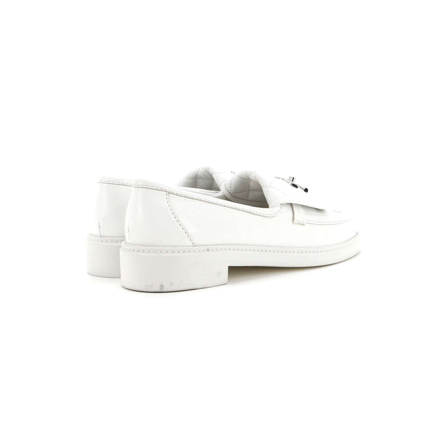 Chanel Women'S Cc Loafers Quilted Leather