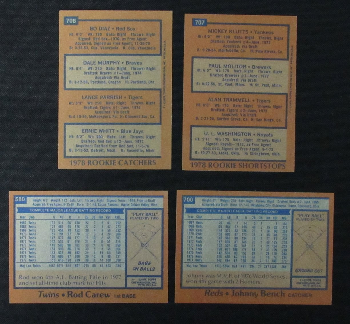 1978 Topps Baseball Complete Set (726) Murray Rc, Ryan, Schmidt 1978119