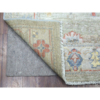 2'7"X17'5" Hand Knotted Angora Oushak Gray Extra Soft Wool Xl Runner Rug