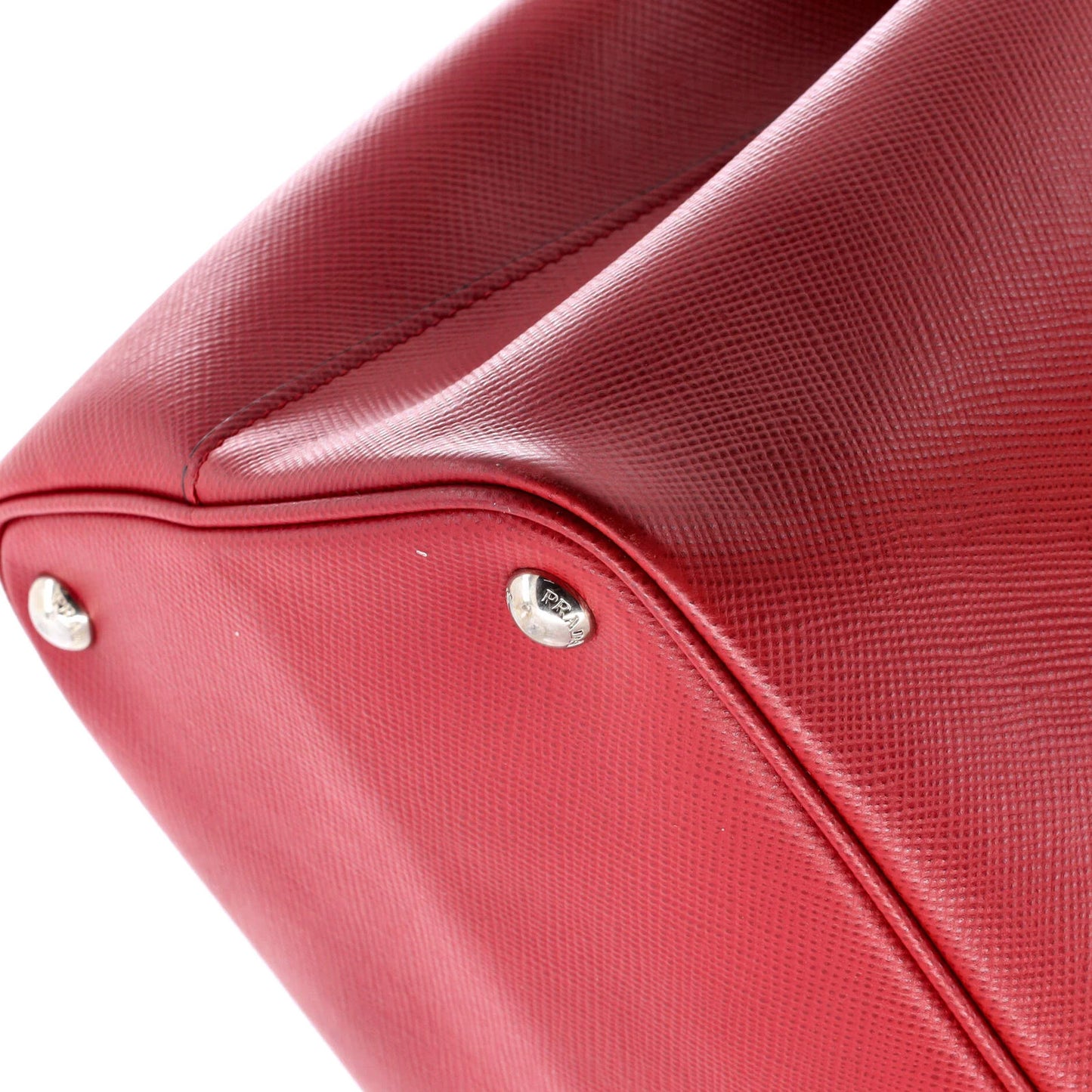 Prada Belted Strap Cuir Double Tote Saffiano Leather Small