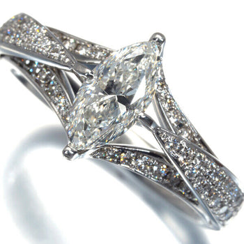 Diamond 1.033Ct/0.42Ct Marquise-Cut Ring 950