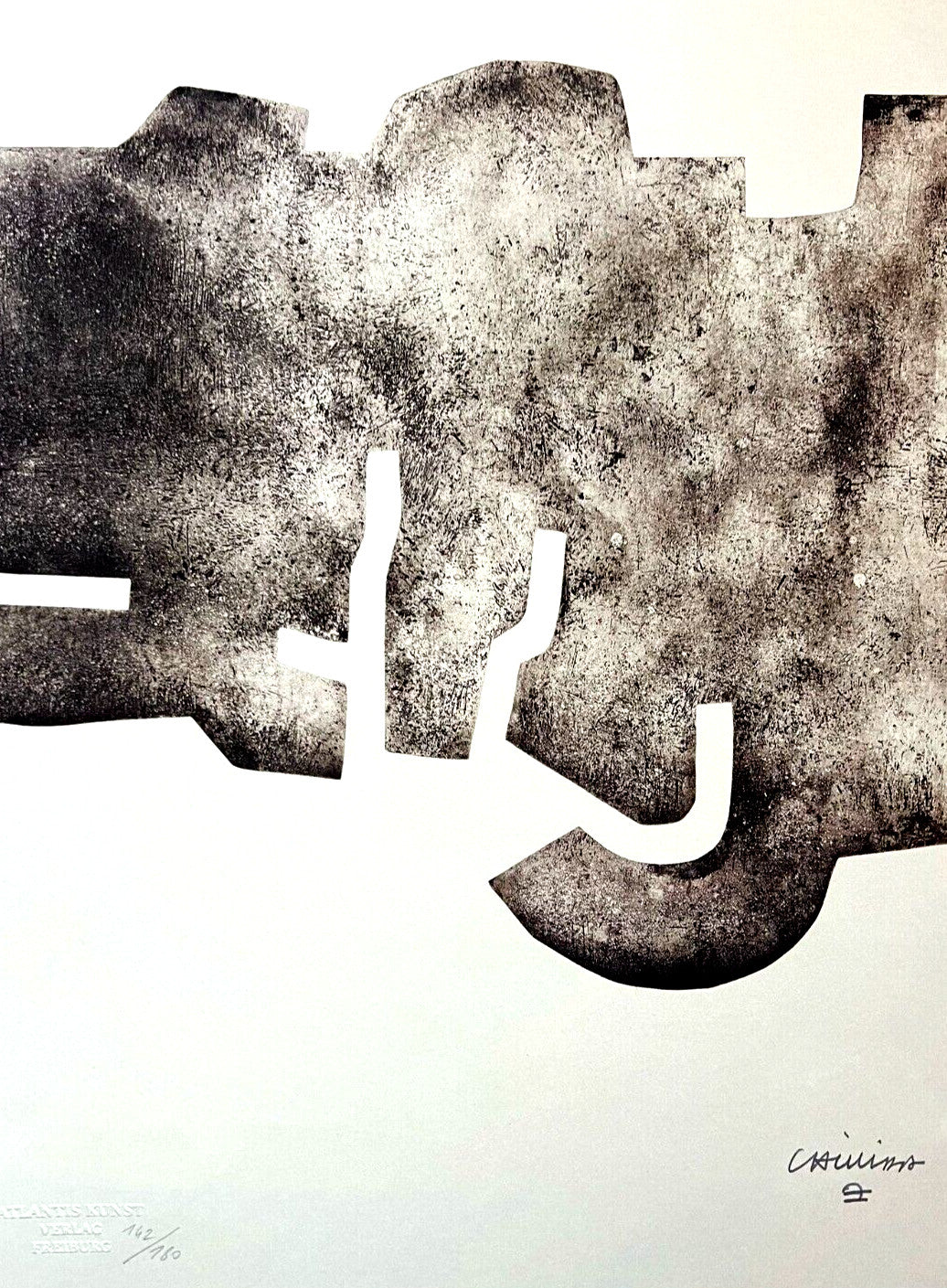 Eduardo Chillida Lithograph Coa Signed Numbered Limited