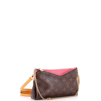 Louis Vuitton Pallas Clutch Monogram Canvas With Leather
