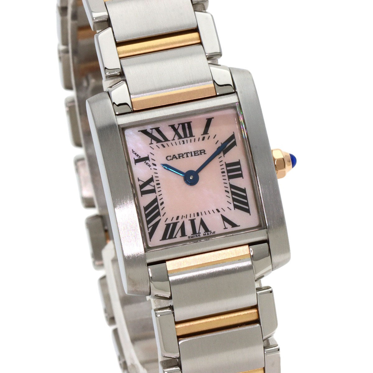 SSxK18PG CARTIER Tank francaise SM Watches W51027Q4 Stainless Steel/