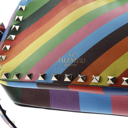 Valentino Garavani Rockstud 1973 Camera Crossbody Bag Striped Leather