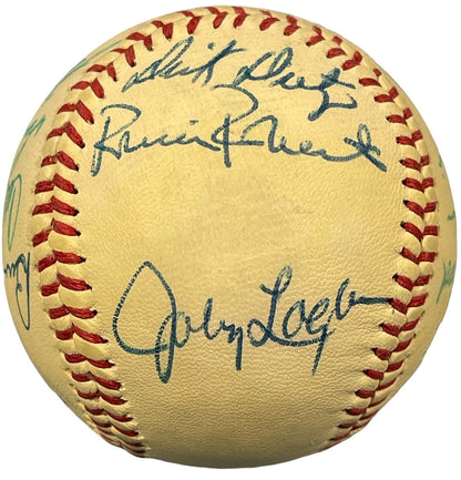 Mlb Legends Autographed Official Braves Logo Baseball (Jsa)