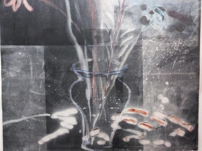 Mary Frank (Uk) Original Monoprint On Wove Signed In Pencil "Flowers Ii" 1984