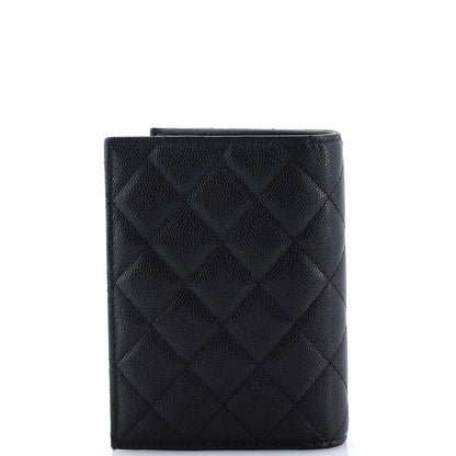 Chanel Passport Holder Quilted Caviar