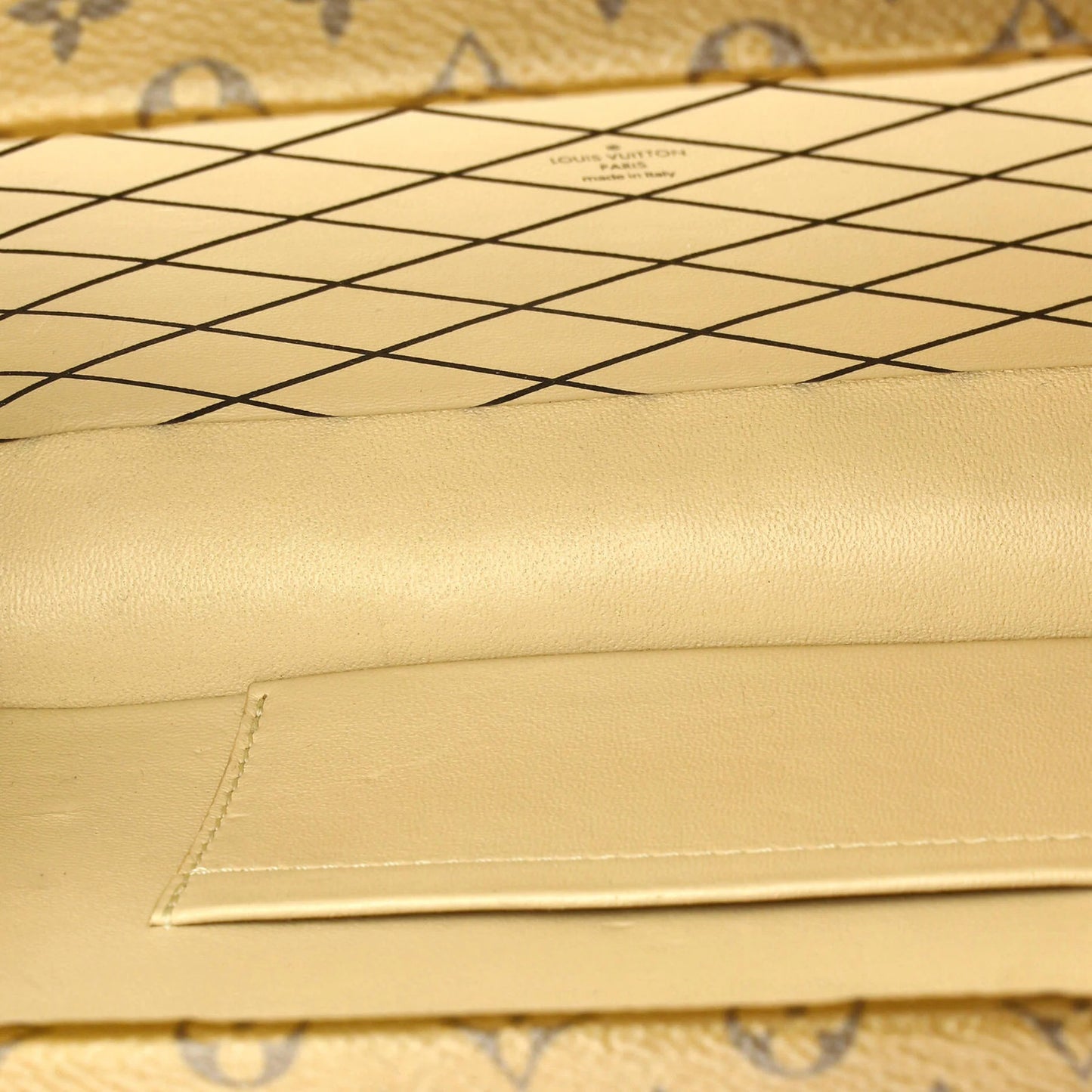 Louis Vuitton Petite Malle Handbag Damier Tressage Monogram Canvas And Leather