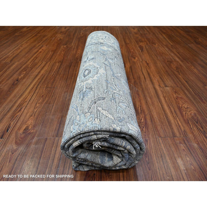 Rug 8'3"x10' Repose Gray Hand Knotted Peshawar Sickle Leaf Design Wool