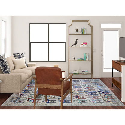 8'2"X9'9" Beige Anatolian Village Inspired Wool Hand Knotted Rug