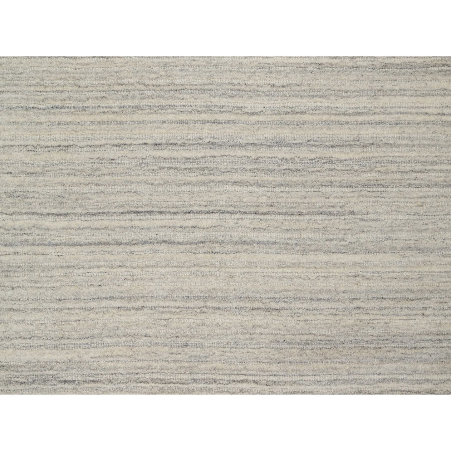 12'X14'9" Beige Plain Modern Design Hand Loomed Undyed Wool Oversized Rug