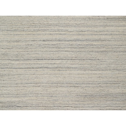 12'X14'9" Beige Plain Modern Design Hand Loomed Undyed Wool Oversized Rug