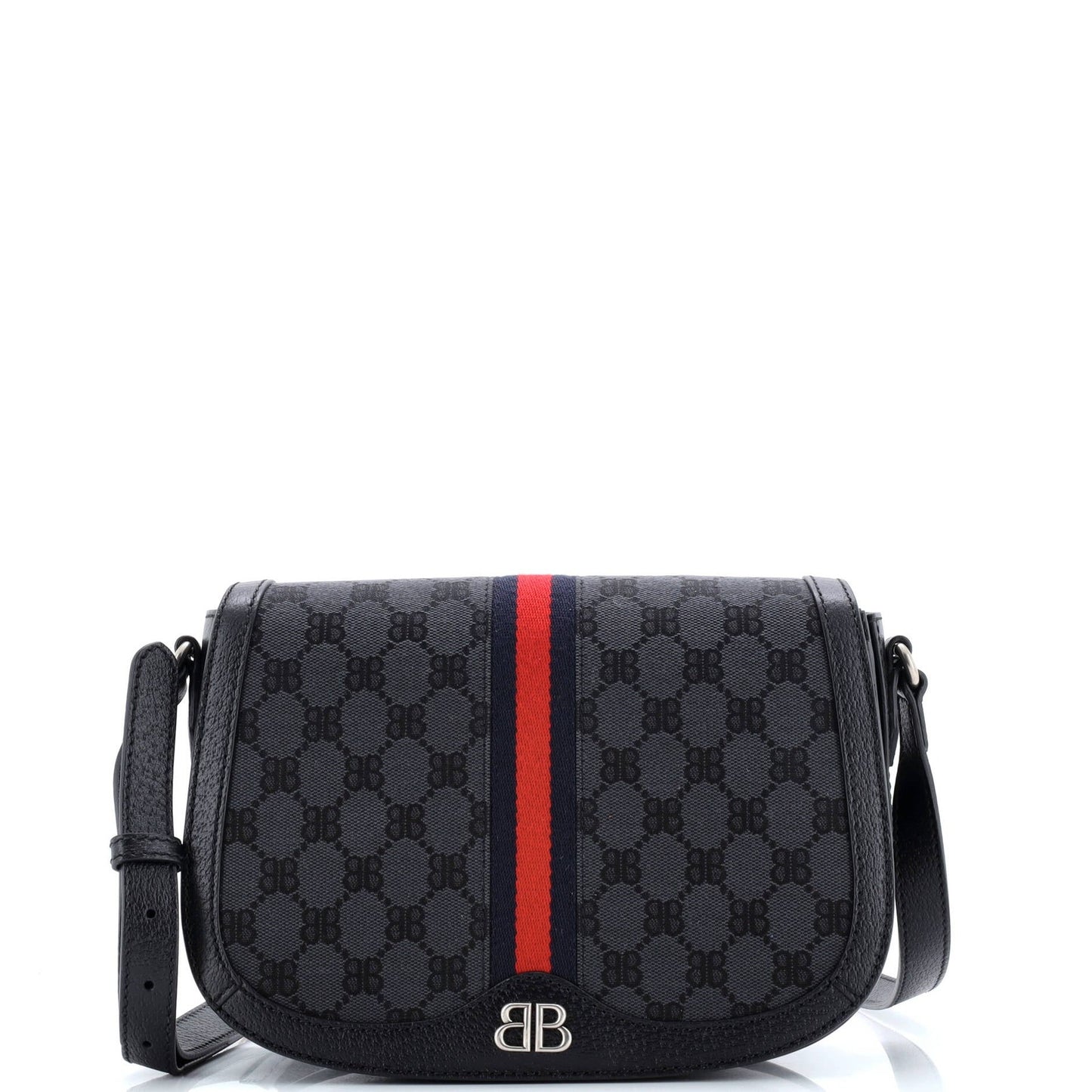 Gucci X Balenciaga The Hacker Project Flap Messenger Bag Bb Canvas Medium