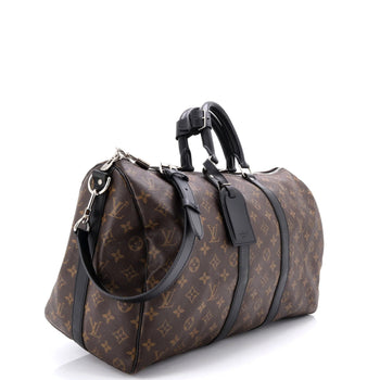 Louis Vuitton Keepall Bandouliere Bag Macassar Monogram Canvas 45