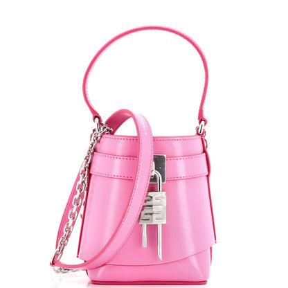 Givenchy Gv Shark Lock Bucket Bag Leather Micro
