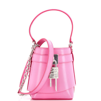 Givenchy Gv Shark Lock Bucket Bag Leather Micro