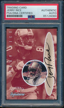 Jerry Rice Hof Signed 1999 Donruss Preferred Sig