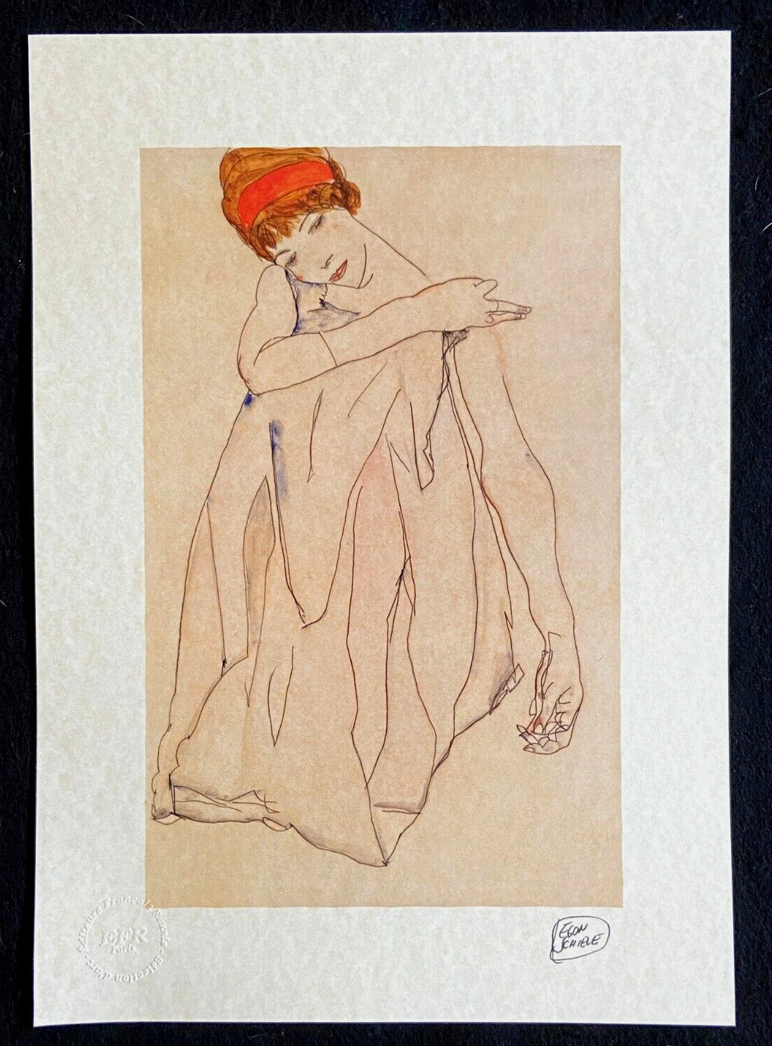 Egon Schiele Lithograph C.O.A. Signed In Pen Numbered By Hand In Pencil 180 Es