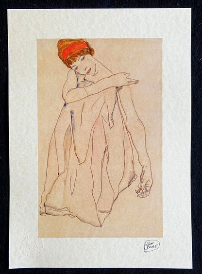 Egon Schiele Lithograph C.O.A. Signed In Pen Numbered By Hand In Pencil 180 Es