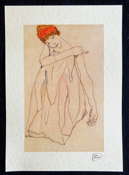 Egon Schiele Lithograph C.O.A. Signed In Pen Numbered By Hand In Pencil 180 Es