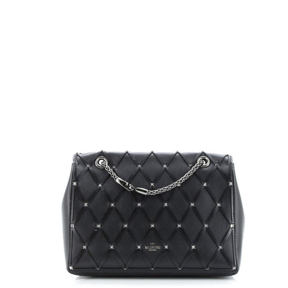 Valentino Garavani Rockstud Beehive Chain Flap Bag Quilted Leather Medium