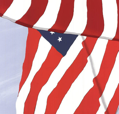 Contemporary GRETCHEN DOW SIMPSON Flags SIGNED 37.5" x 30" Serigraph 1991