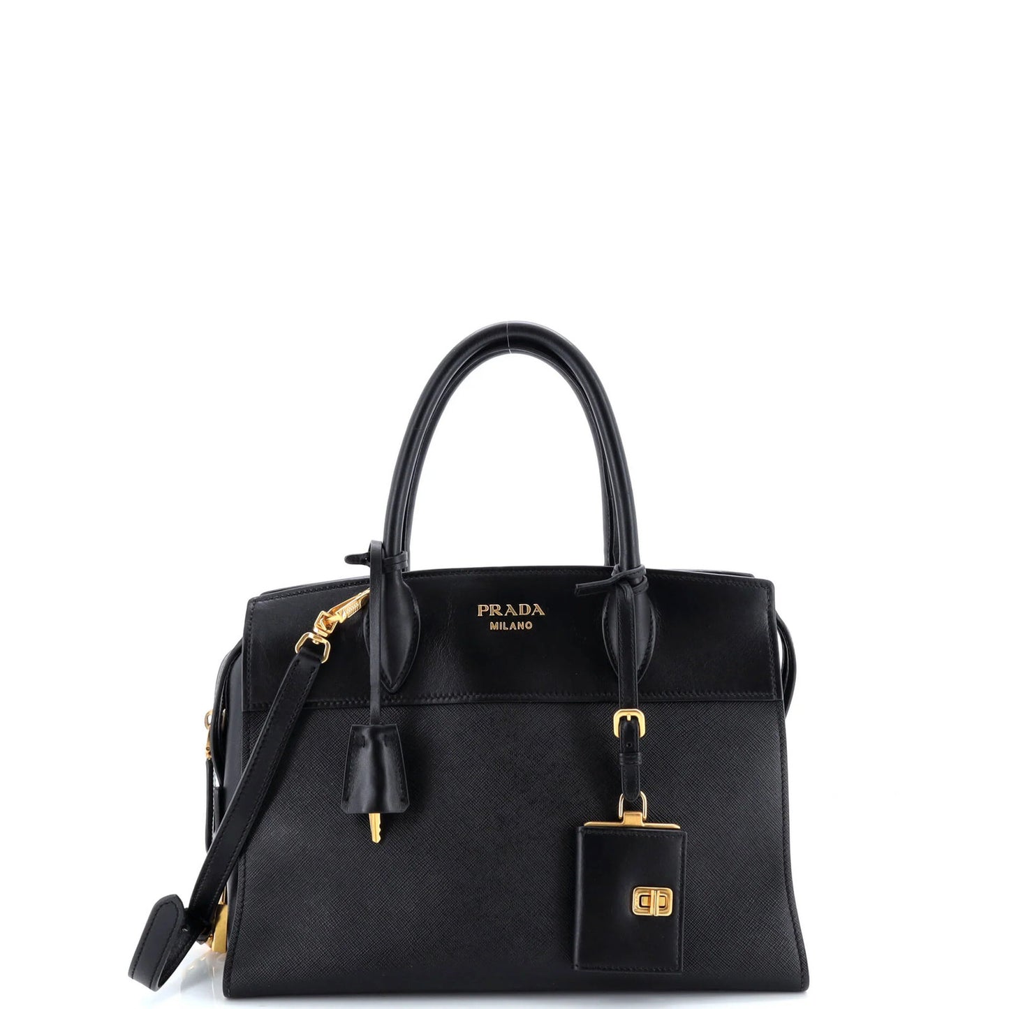 Prada Esplanade Tote Saffiano With City Calf Medium