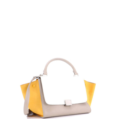Celine Trapeze Bag Leather With Patent Small