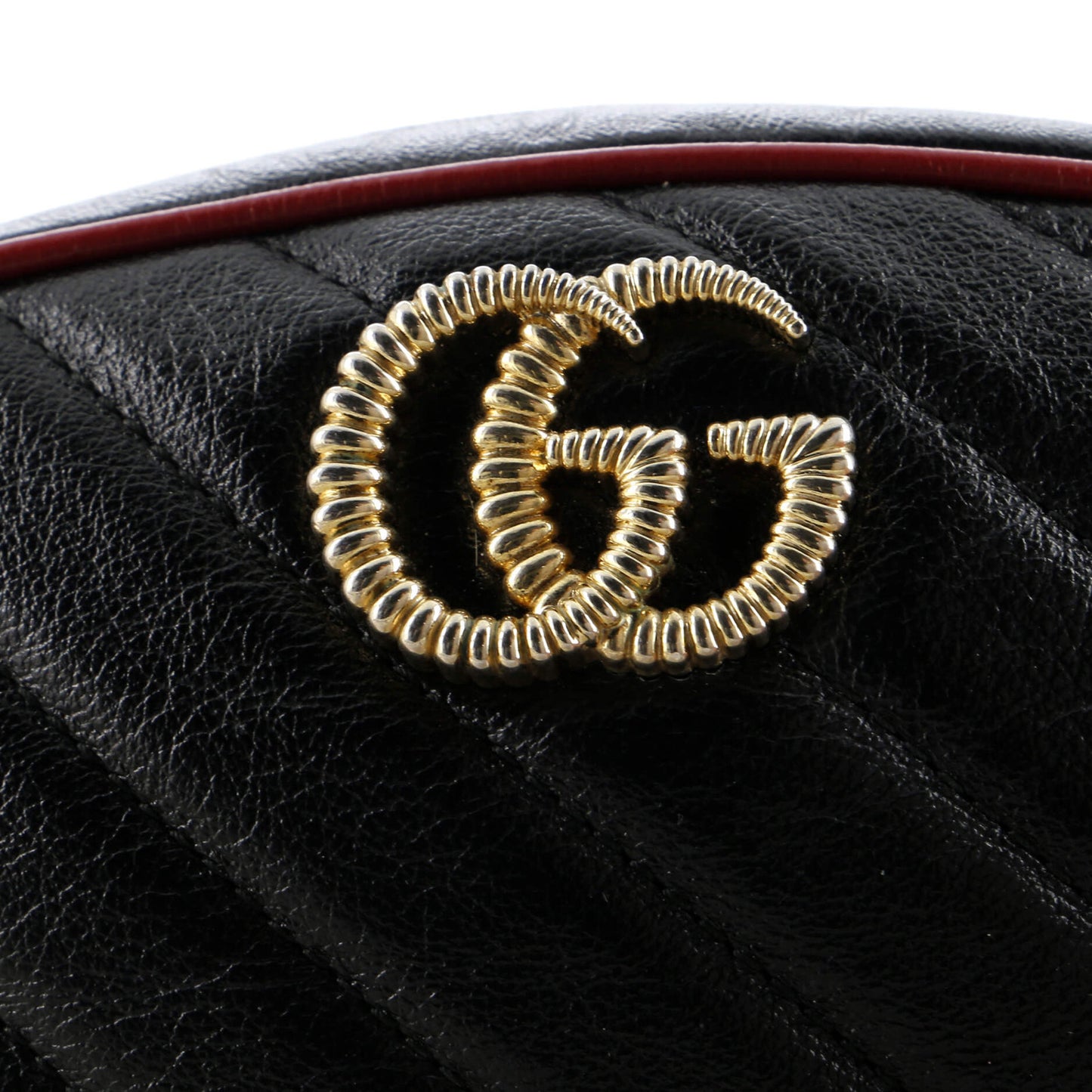 Gucci Gg Marmont Belt Bag Diagonal Quilted Leather