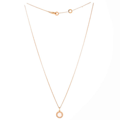 Bvlgari Bvlgari Bvlgari Pendant Necklace 18K Rose Gold With Mother Of Pearl