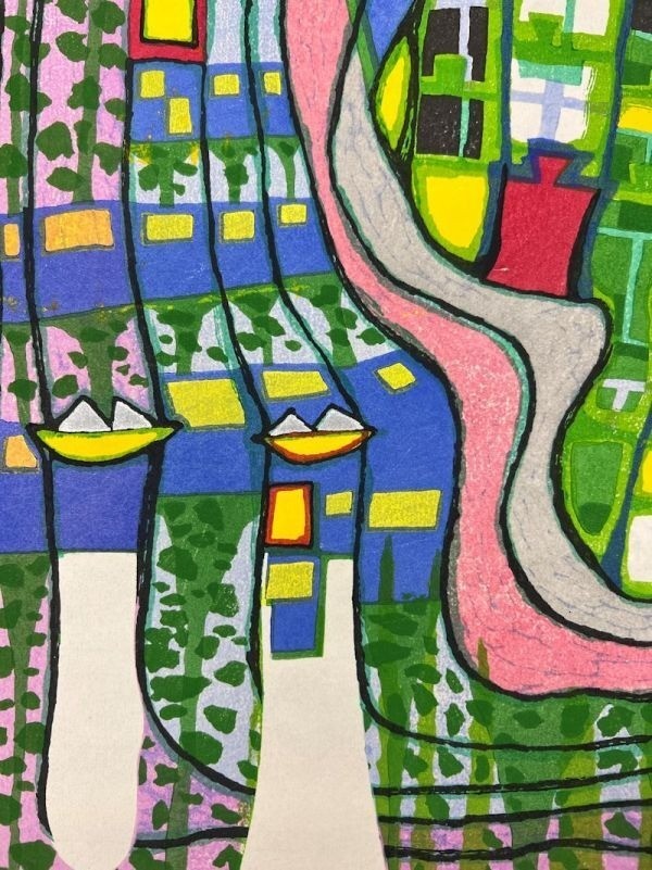 Friedensreich Hundertwasser Original Woodblock