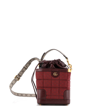 Gucci Gg Triangle Bucket Bag Quilted Microguccissima Canvas And Gg Coated Canvas