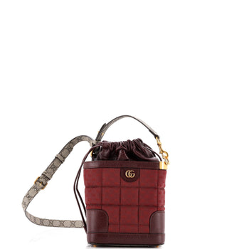 Gucci Gg Triangle Bucket Bag Quilted Microguccissima Canvas And Gg Coated Canvas