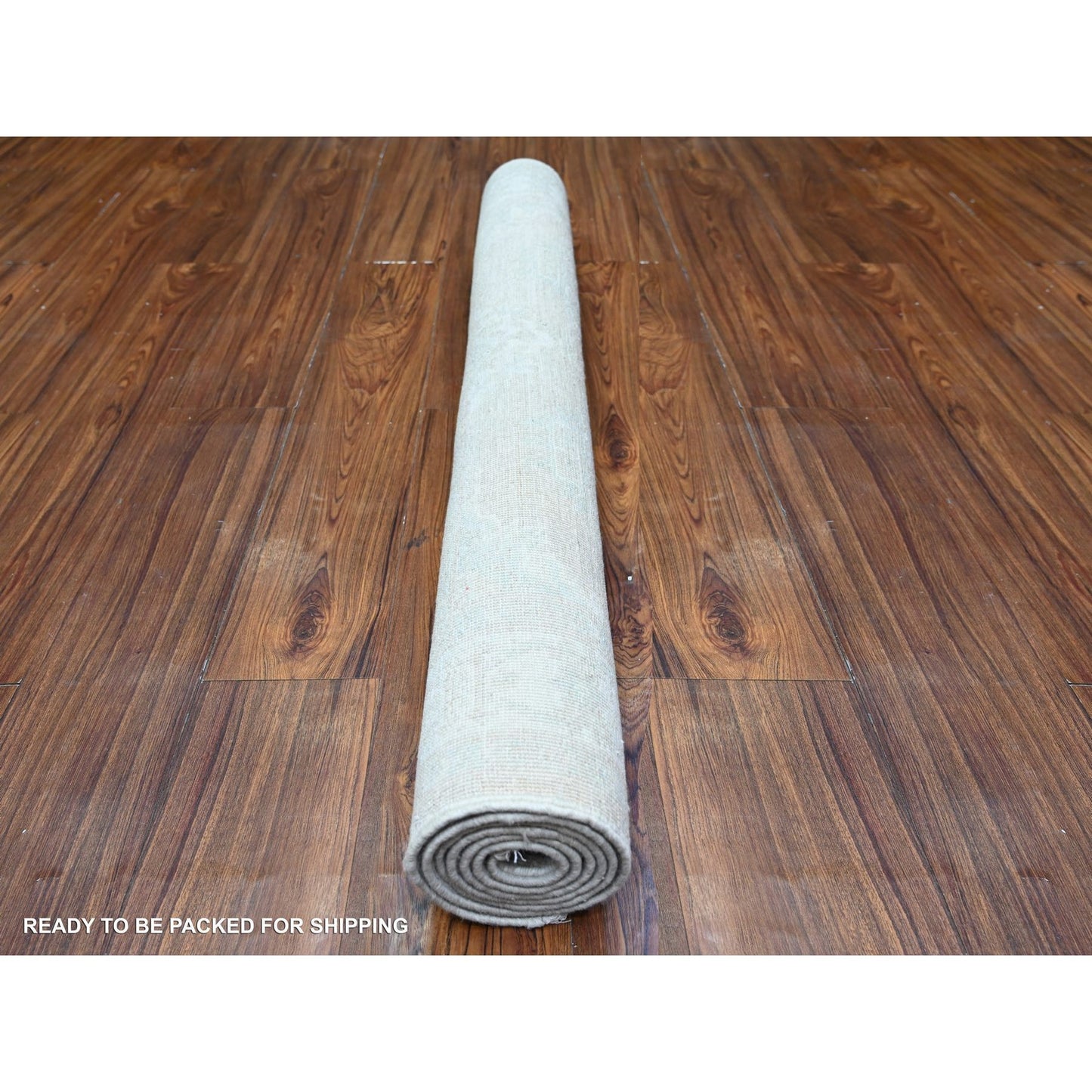 4'X5'9" Gainsboro Gray White Wash Peshawar Wool Hand Knotted Oriental Rug