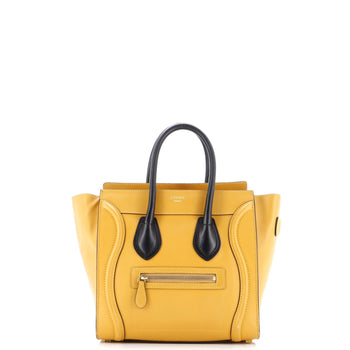 Celine Bicolor Luggage Bag Leather Micro