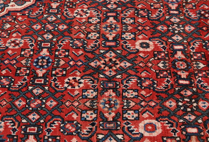 Red Vintage Hand-Knotted Tribal Rug 5X9 ft Farmho