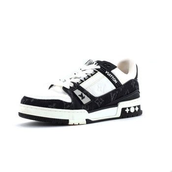 Monogram Louis Vuitton Men's LV Trainer Sneakers Monogram Empreinte Leather and