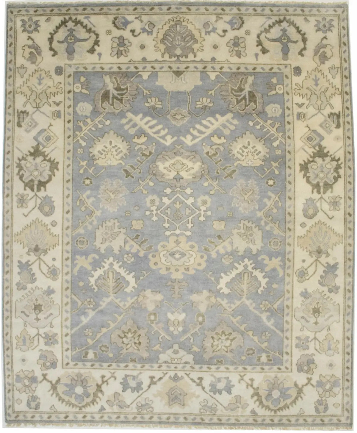 Oriental Muted Handmade Large Decor Floral Carpet Oushak Rug 8'2x9'10 Chobi