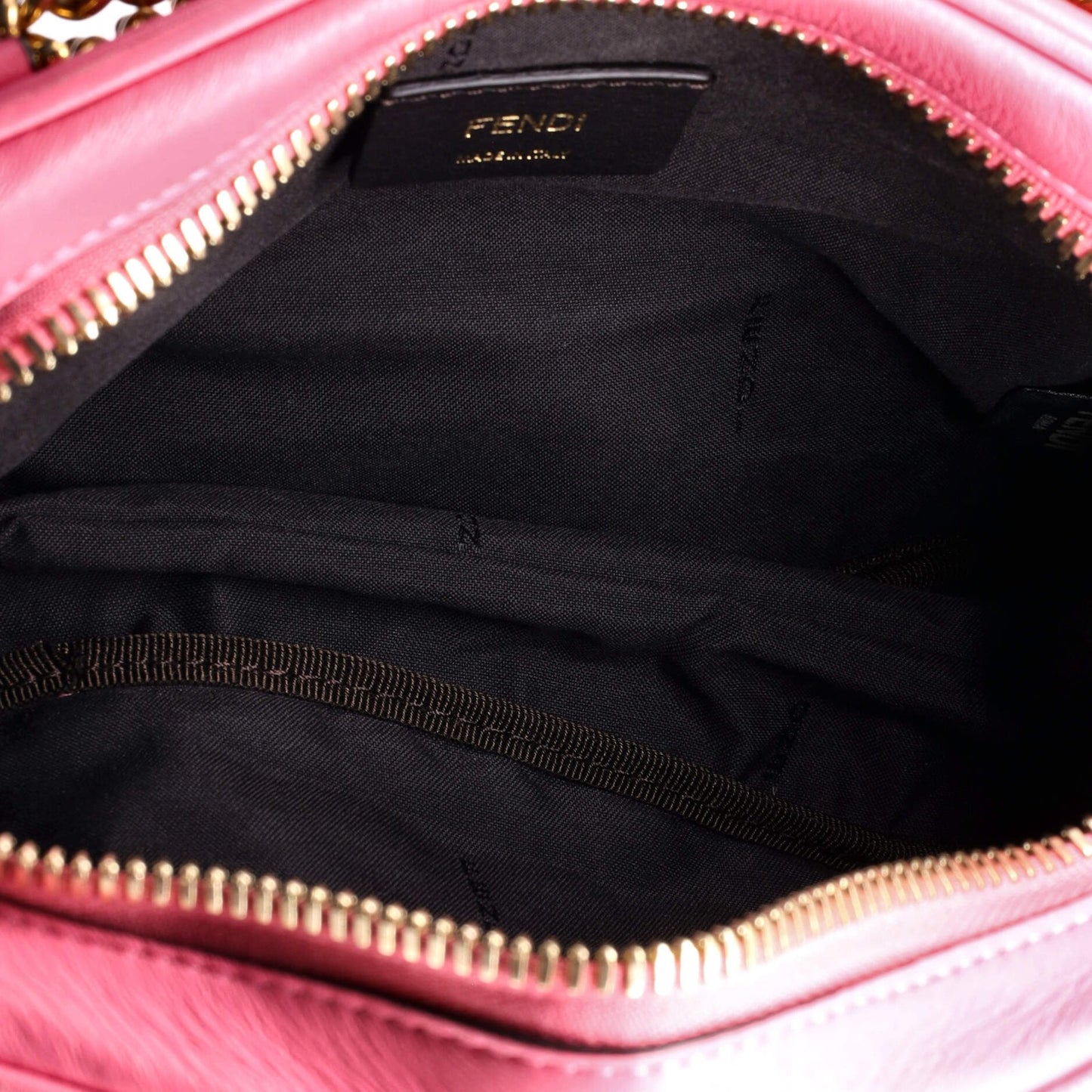 Fendi Upside Down Bag Zucca Embossed Leather