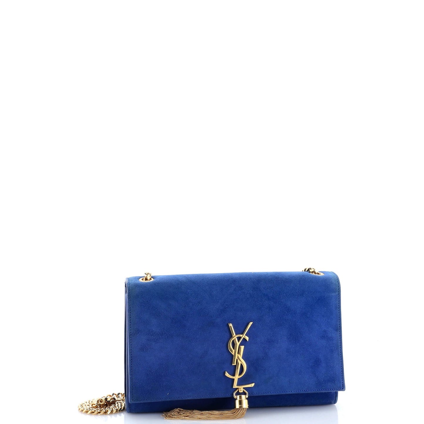Saint Laurent Classic Monogram Tassel Crossbody Bag Suede Medium