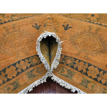 7'8"X9'10" Brown Overdyed Kazak Flower Design 100% Wool Hand Knotted Rug