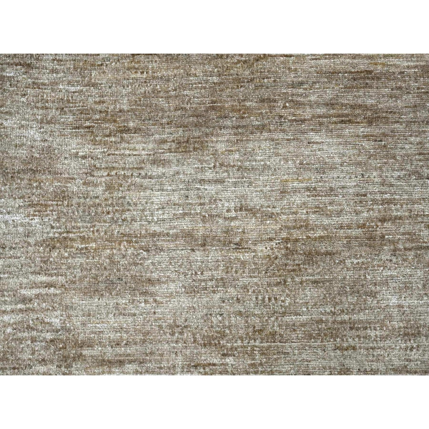 Brown Solid Hand Knotted Ghazni Wool Round 7'9"x7'9" Rug
