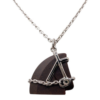 Hermes Cheval Necklace Metal Wood