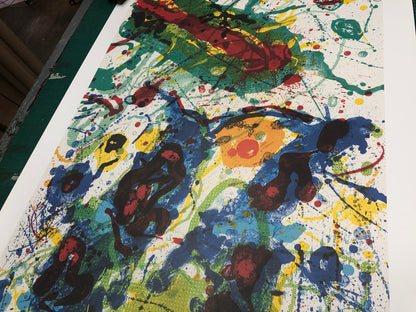 Sam Francis Untitled Sf-341 " Poster Modernism Multicolor, Gold